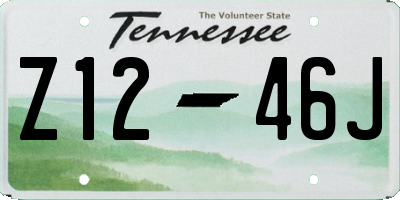 TN license plate Z1246J