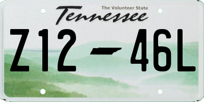 TN license plate Z1246L