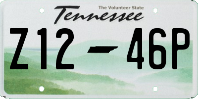 TN license plate Z1246P
