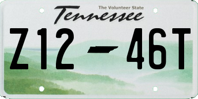 TN license plate Z1246T