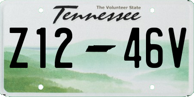 TN license plate Z1246V