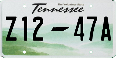 TN license plate Z1247A