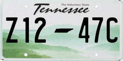 TN license plate Z1247C