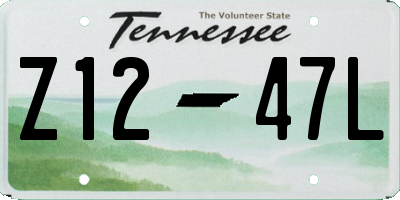 TN license plate Z1247L