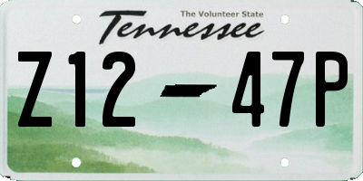 TN license plate Z1247P