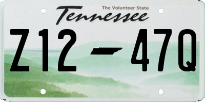 TN license plate Z1247Q