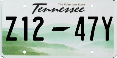 TN license plate Z1247Y