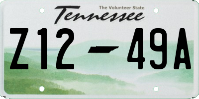 TN license plate Z1249A