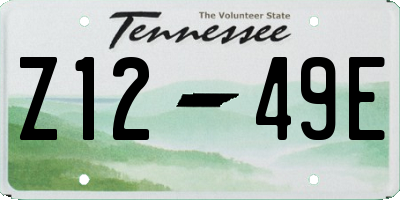 TN license plate Z1249E