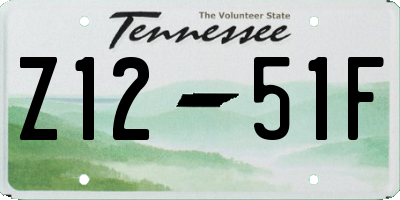 TN license plate Z1251F