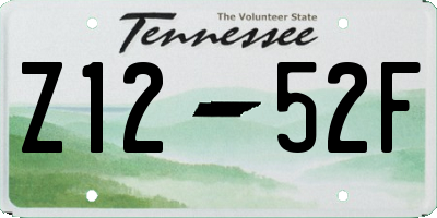 TN license plate Z1252F