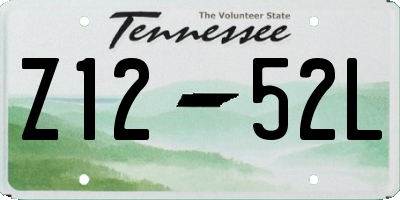 TN license plate Z1252L
