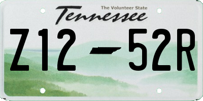 TN license plate Z1252R