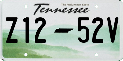 TN license plate Z1252V