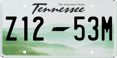 TN license plate Z1253M