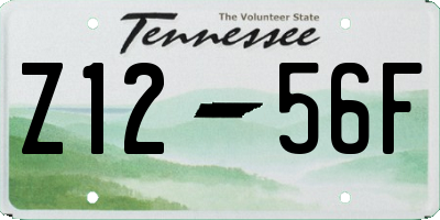 TN license plate Z1256F