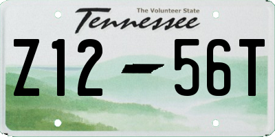 TN license plate Z1256T