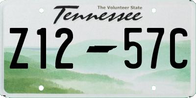 TN license plate Z1257C