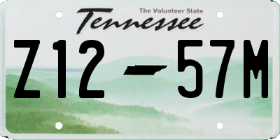 TN license plate Z1257M