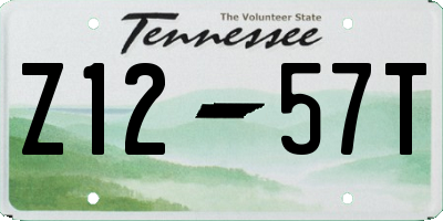 TN license plate Z1257T