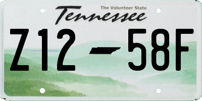 TN license plate Z1258F