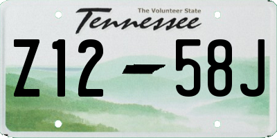 TN license plate Z1258J