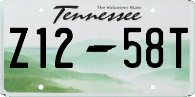 TN license plate Z1258T
