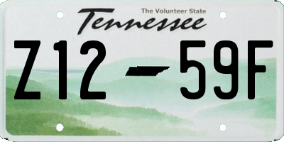 TN license plate Z1259F