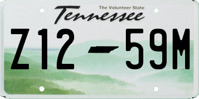 TN license plate Z1259M