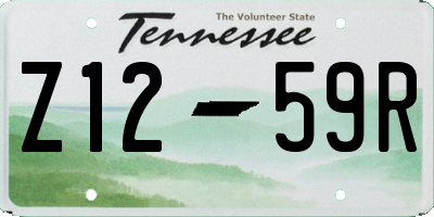 TN license plate Z1259R