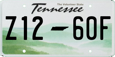 TN license plate Z1260F