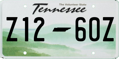 TN license plate Z1260Z