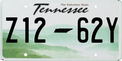 TN license plate Z1262Y