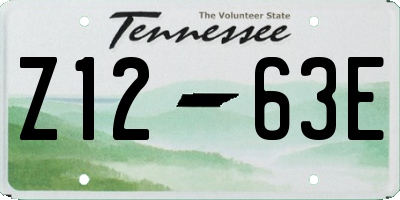 TN license plate Z1263E