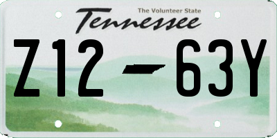 TN license plate Z1263Y