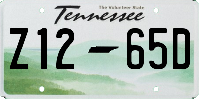 TN license plate Z1265D