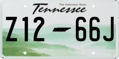 TN license plate Z1266J