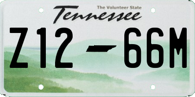 TN license plate Z1266M