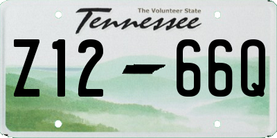 TN license plate Z1266Q