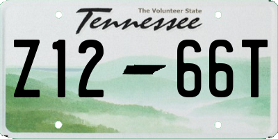 TN license plate Z1266T