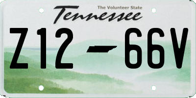 TN license plate Z1266V