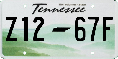 TN license plate Z1267F