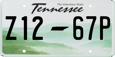TN license plate Z1267P