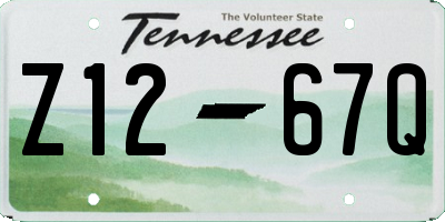 TN license plate Z1267Q