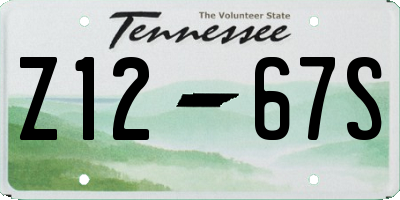 TN license plate Z1267S