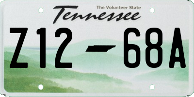 TN license plate Z1268A