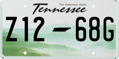 TN license plate Z1268G