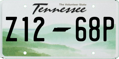 TN license plate Z1268P