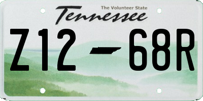 TN license plate Z1268R