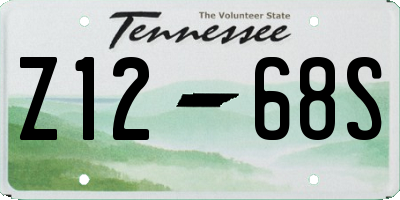 TN license plate Z1268S